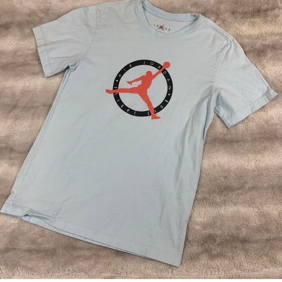 Jordan Other - Jordan Flight Club Graphic T-Shirt Mens Small Blue‎ Red Jumpman Logo Tee Cotton